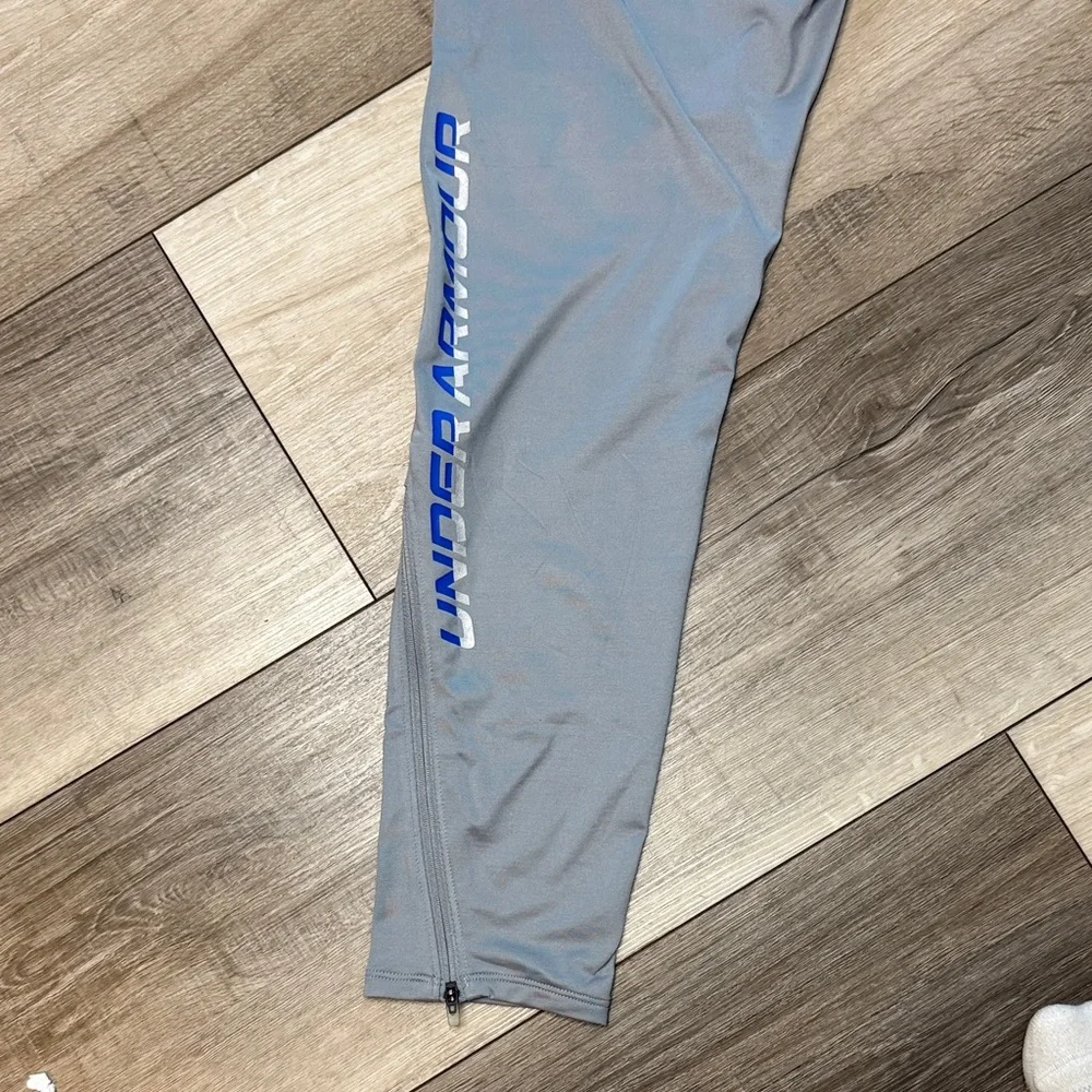 Under Armour Gray Qualifier Elite Cold Running Tights - Picture 13 of 15